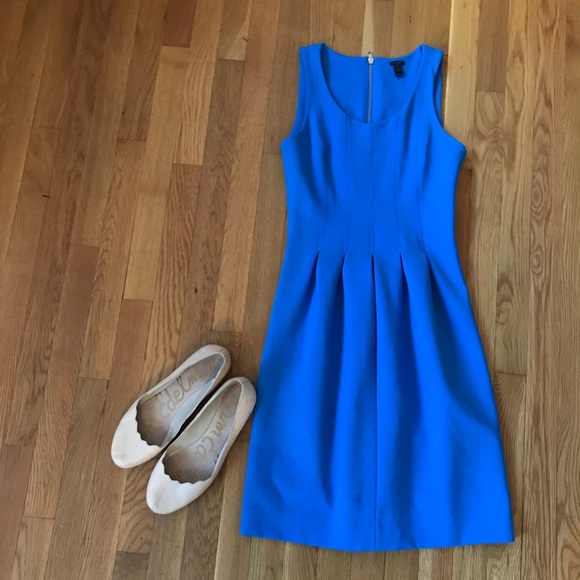 J. Crew Dresses & Skirts - BEAUTIFUL J crew blue sleeveless word dress sz 0